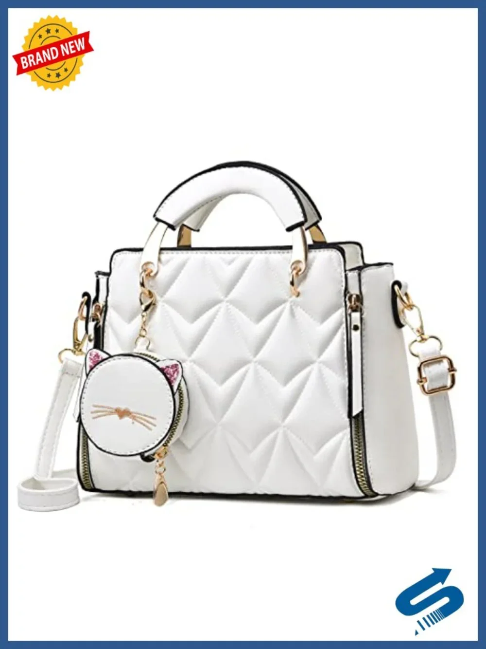 PU Leather Satchel Crossbody Bag Women Shoulder Tote Handbag